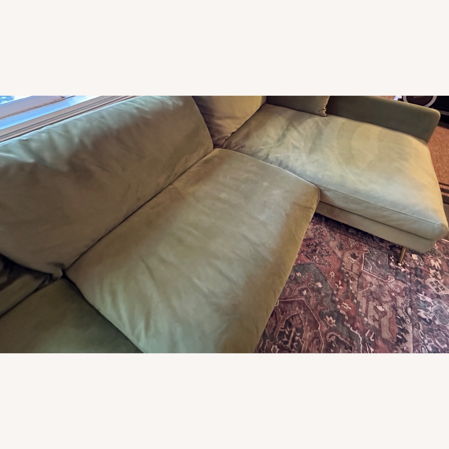 Albany Park Olive Green Park Sectional - image-3