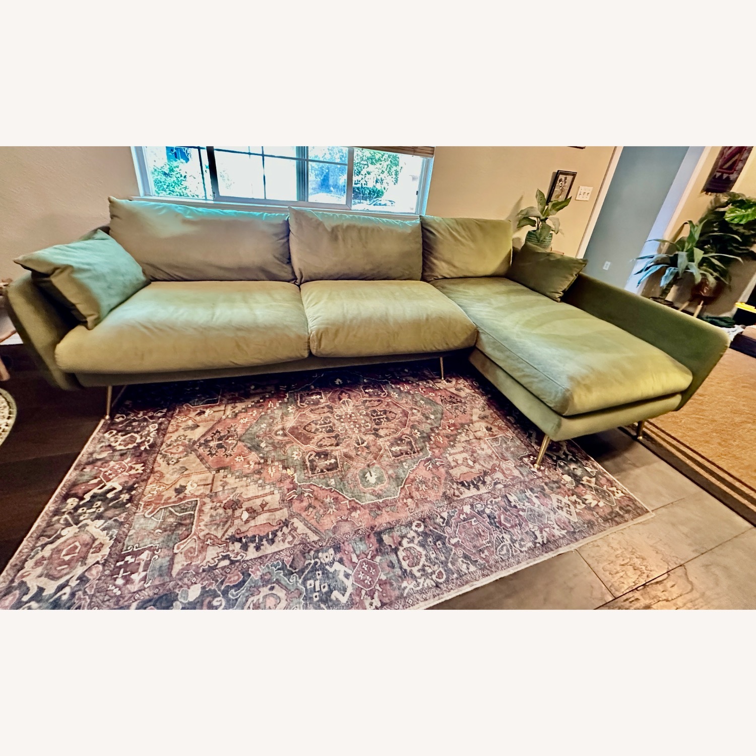 Albany Park Olive Green Park Sectional - image-4
