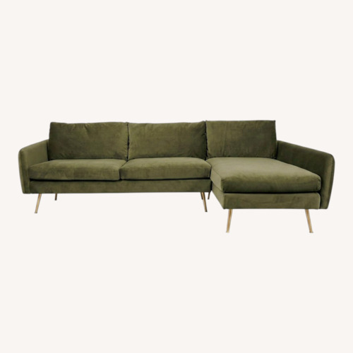 Used Albany Park Olive Green Park Sectional for sale on AptDeco