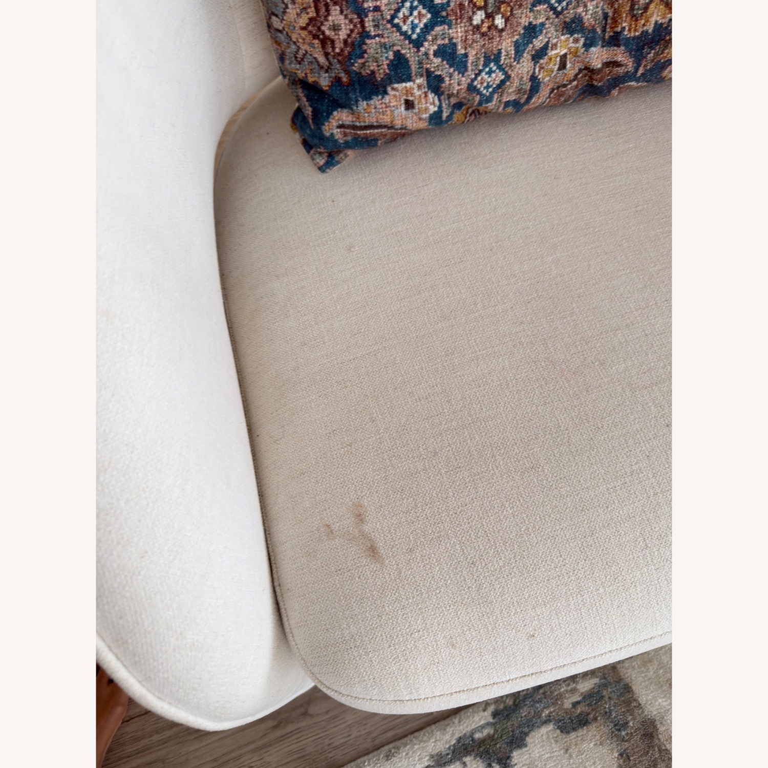 Arhaus Clair White Fabric Armchair - image-4