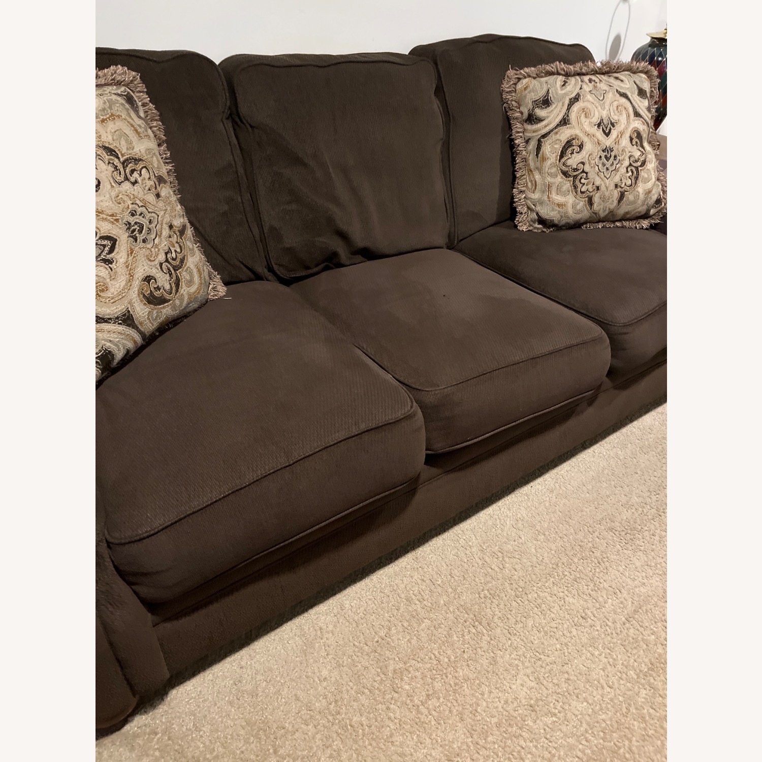 Dark Brown Soft Comfortable Sofa - image-3