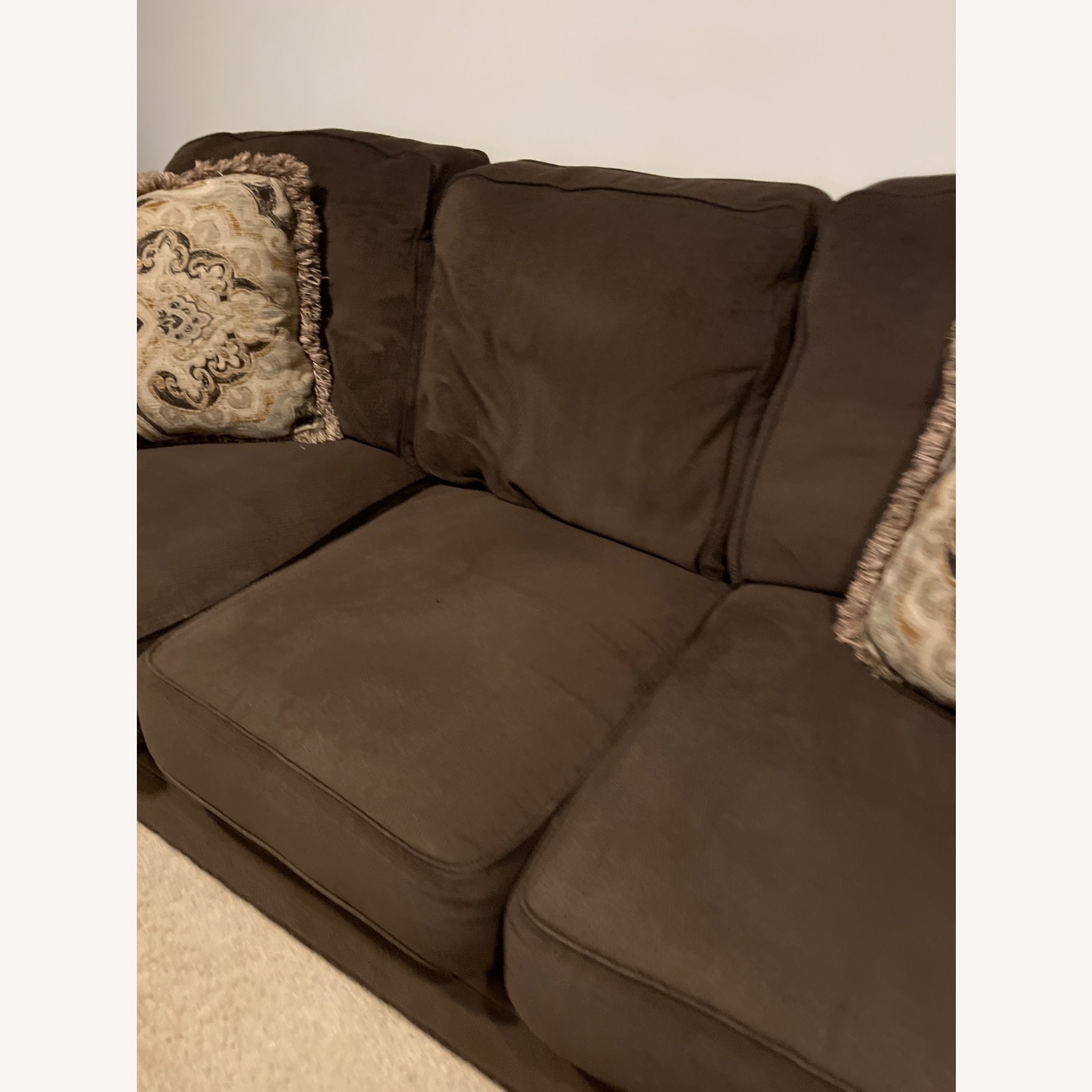 Dark Brown Soft Comfortable Sofa - image-5