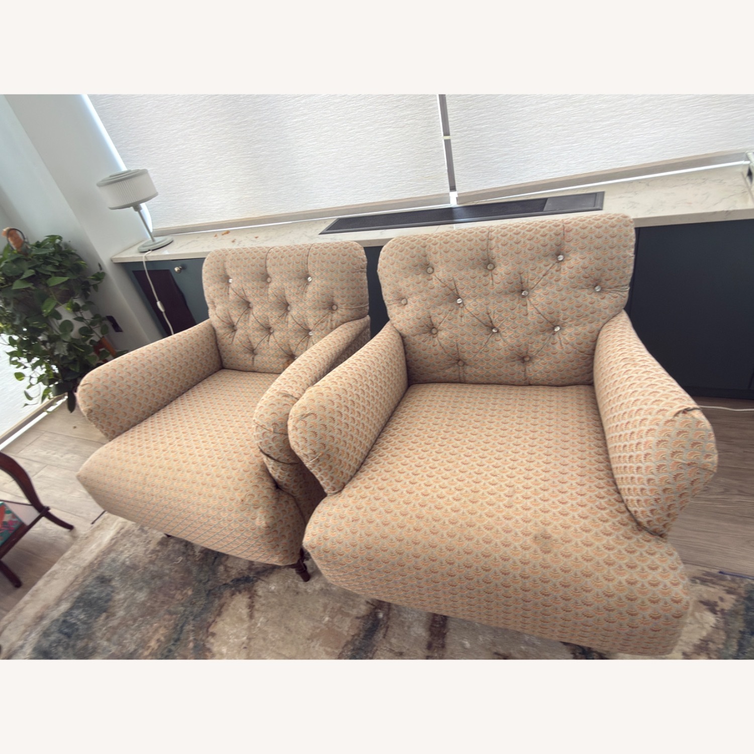 Pottery Barn Blue Armchair - image-2