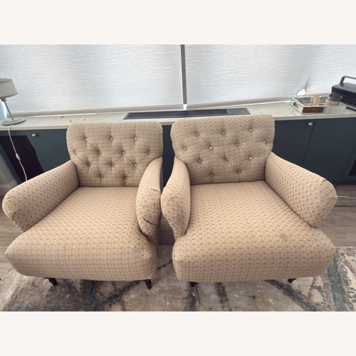 Used Pottery Barn Blue Armchair for sale on AptDeco
