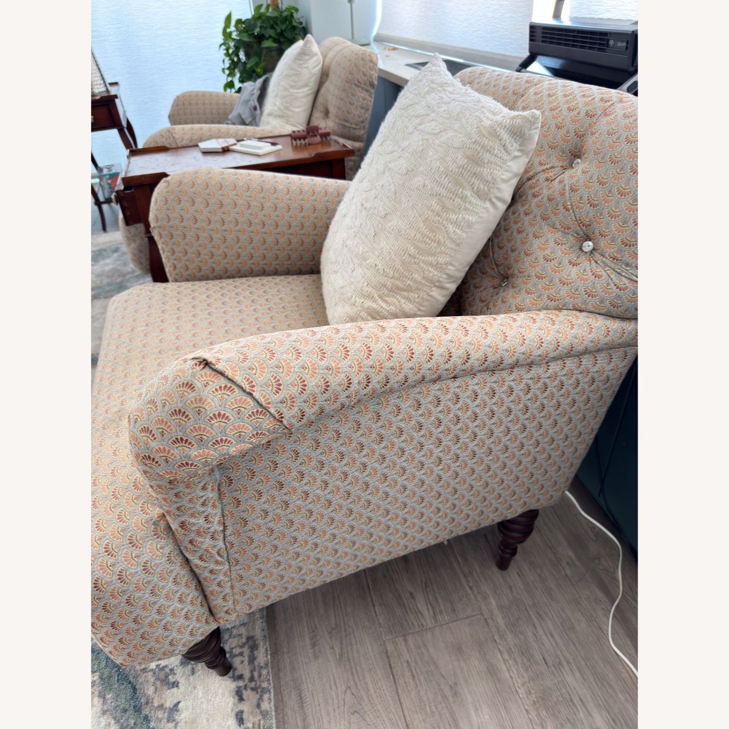 Pottery Barn Blue Armchair - image-3