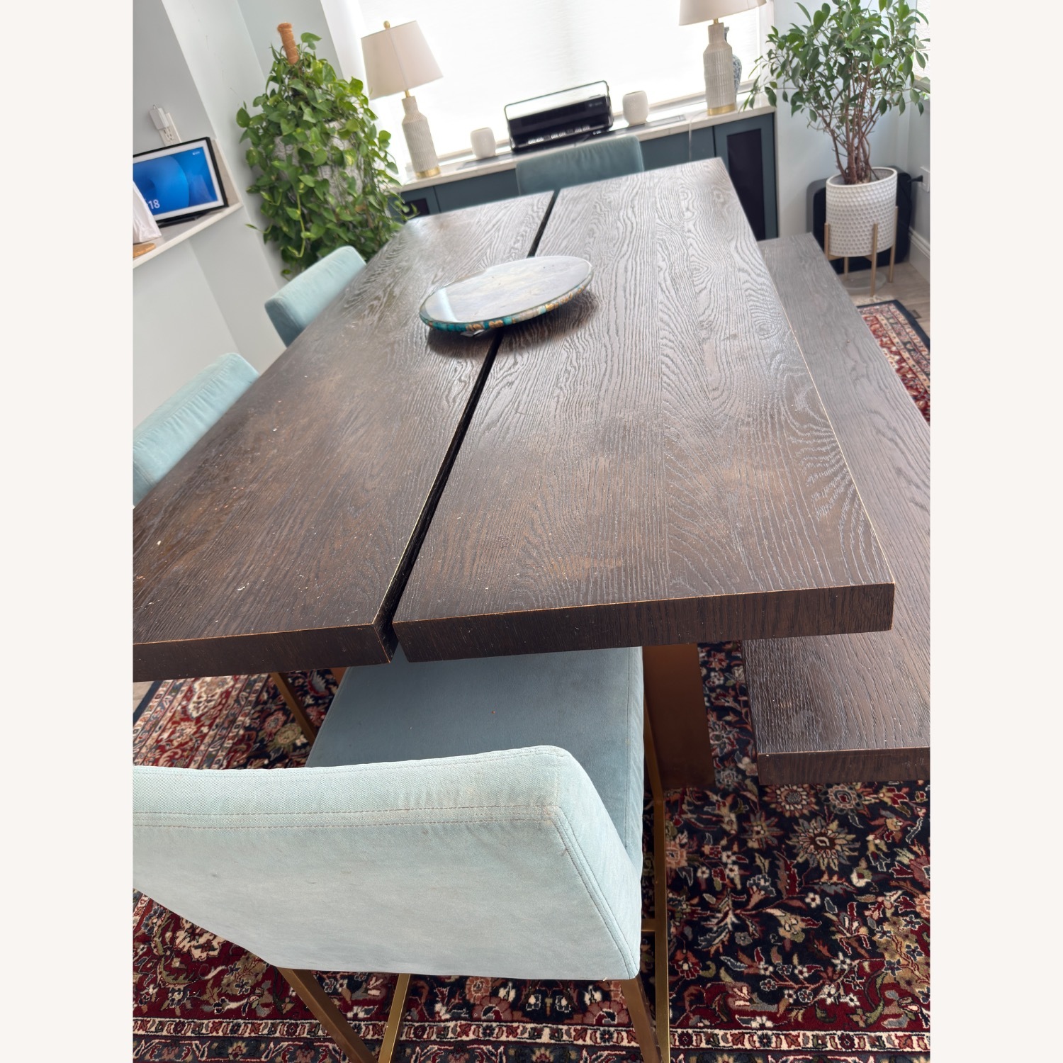Restoration Hardware Black Wood Dining Table - image-3