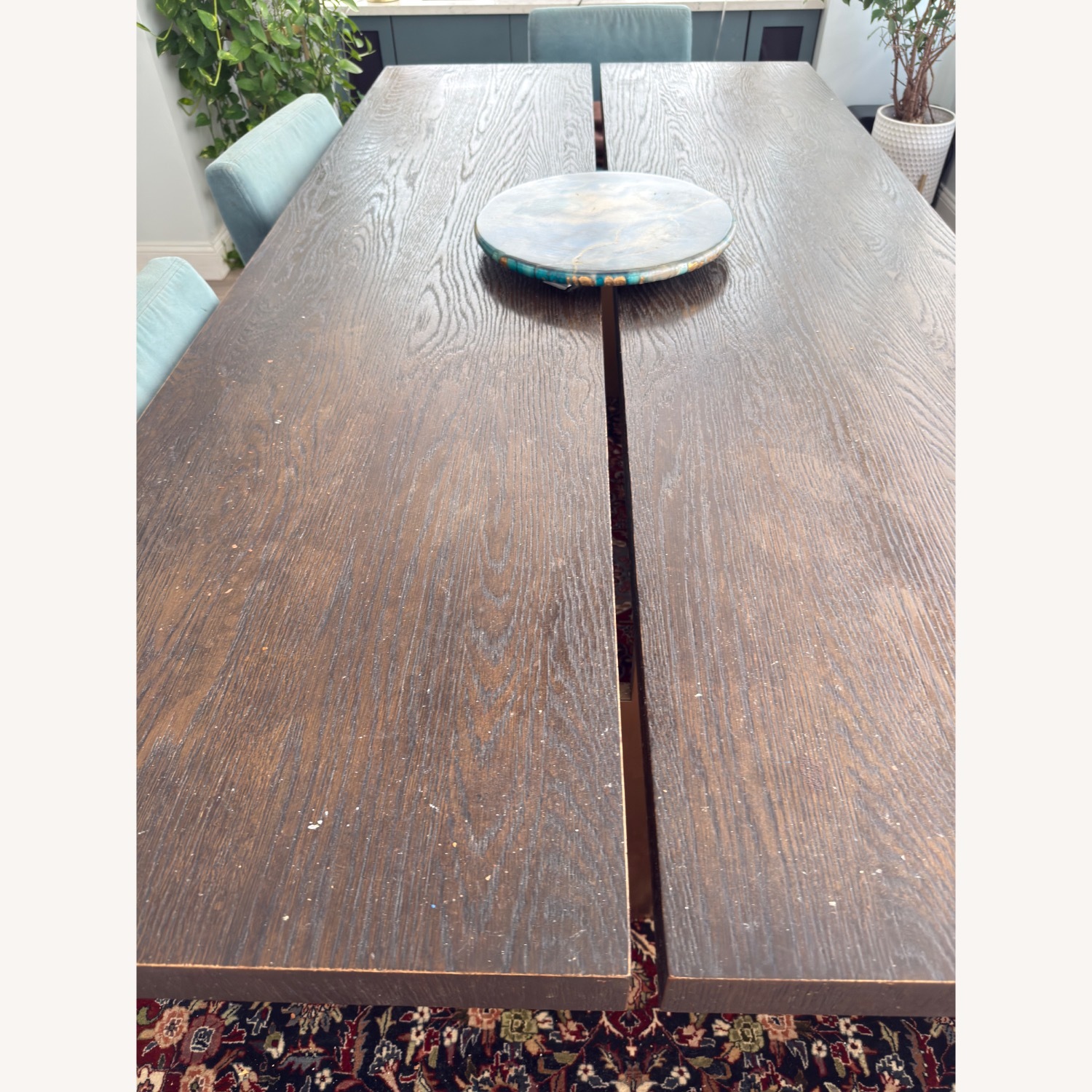 Restoration Hardware Black Wood Dining Table - image-2
