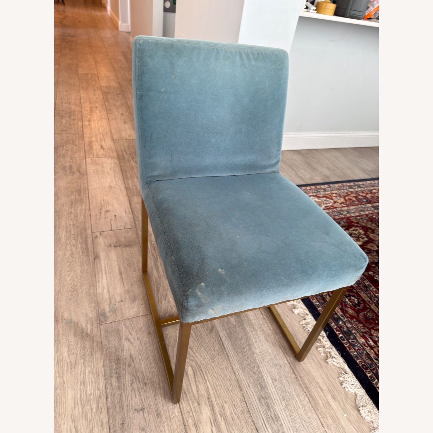 Restoration Hardware Emery Blue Dining Chairs - image-2