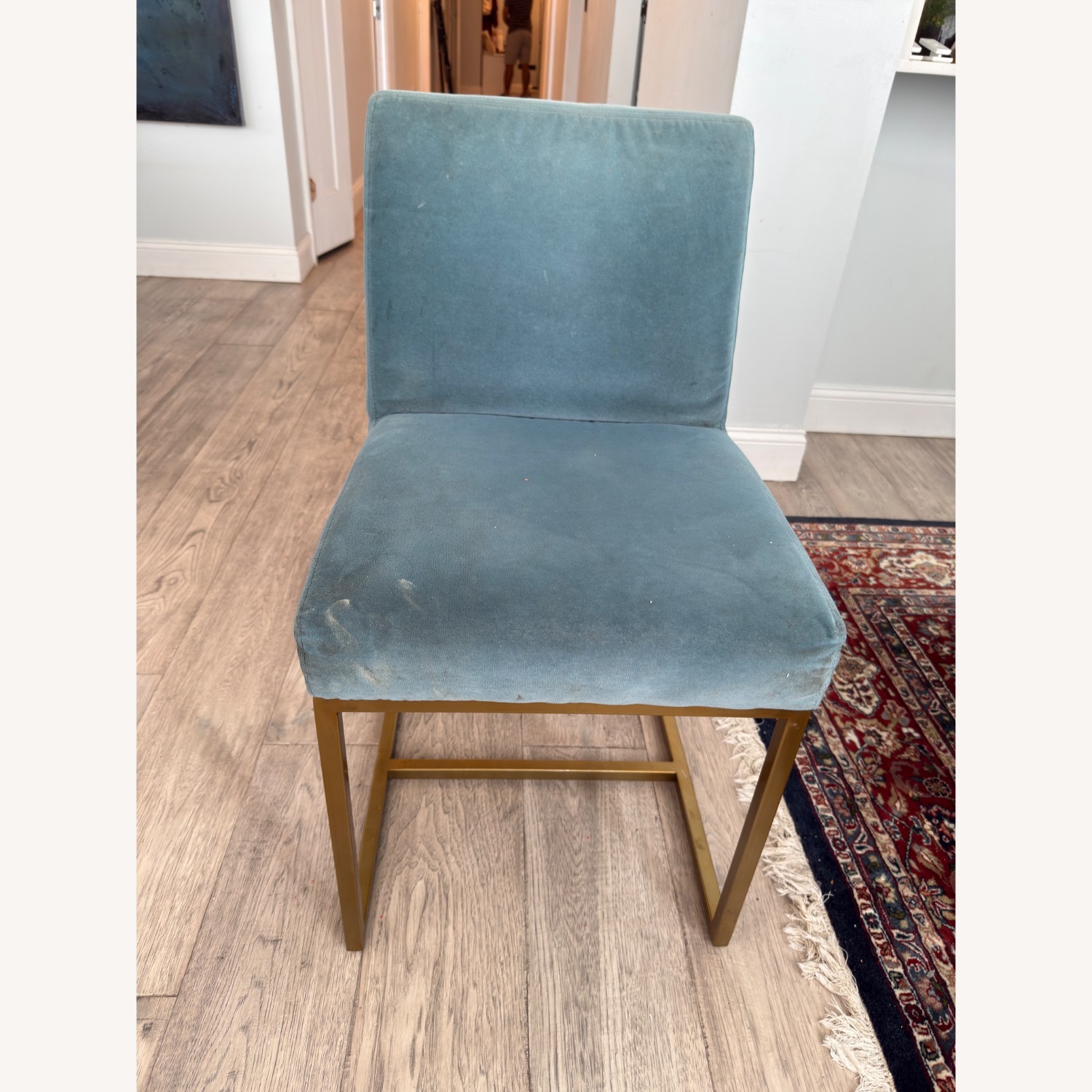 Restoration Hardware Emery Blue Dining Chairs - image-1