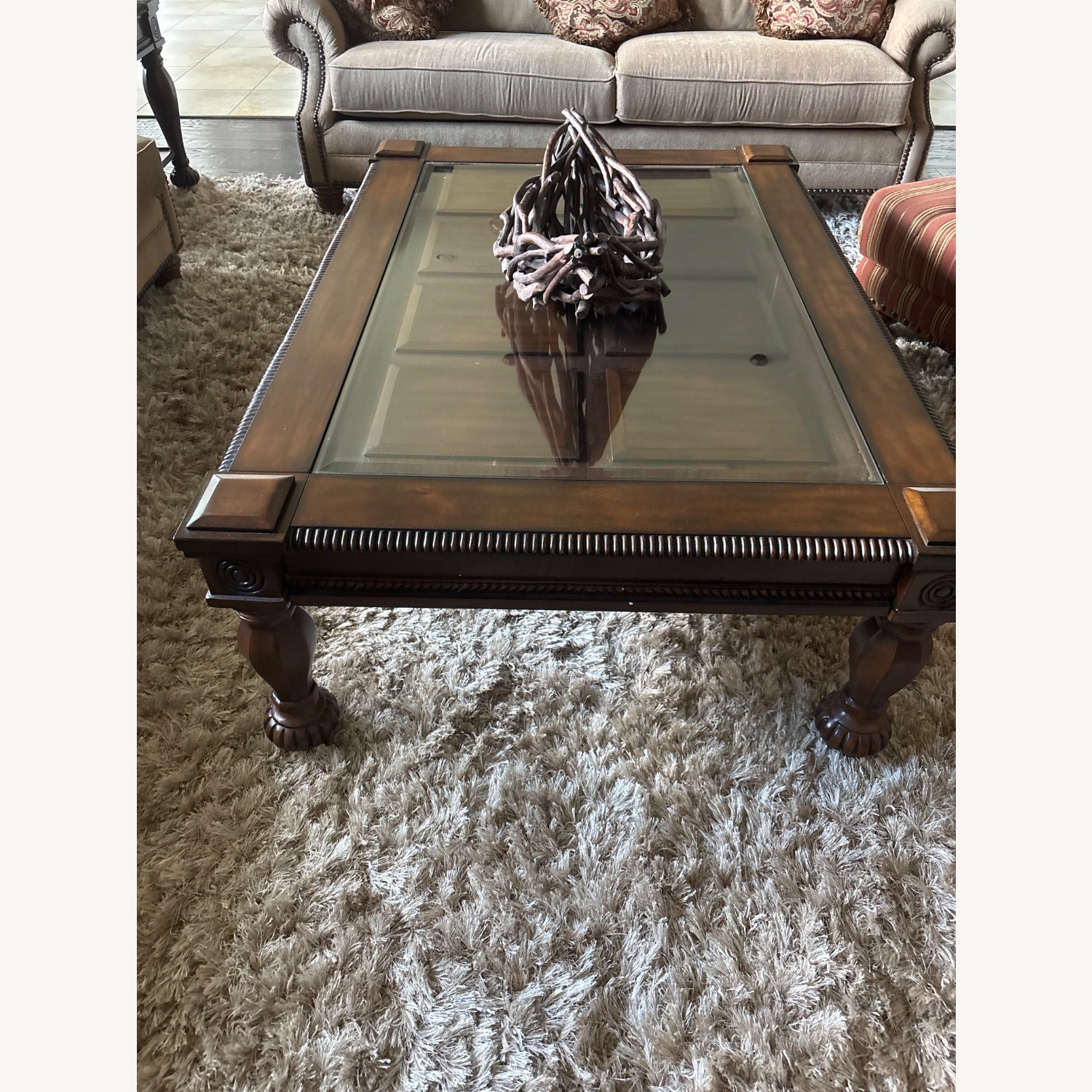 Decor-Rest Furniture Dark Brown Coffee Table - image-1