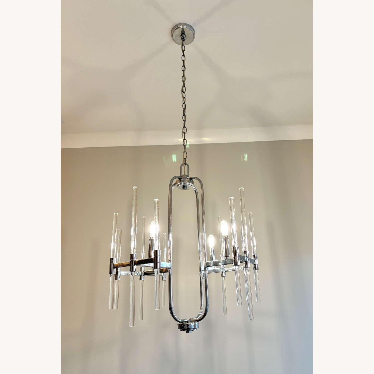 Bed Bath & Beyond Minka Lavery Pillar Chrome 22-Inch Wide 4 Light Chandelier - image-3