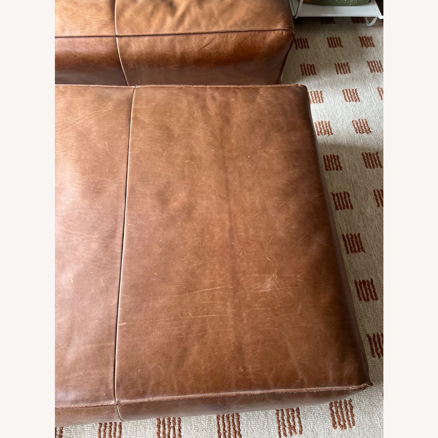 Article Cigar Leather 2 Piece Sectional + Ottoman - image-6
