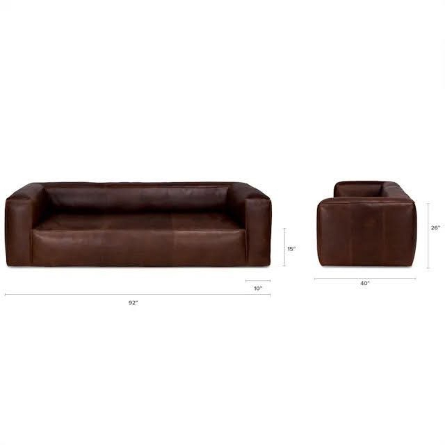 Article Cigar Leather 2 Piece Sectional + Ottoman - image-8
