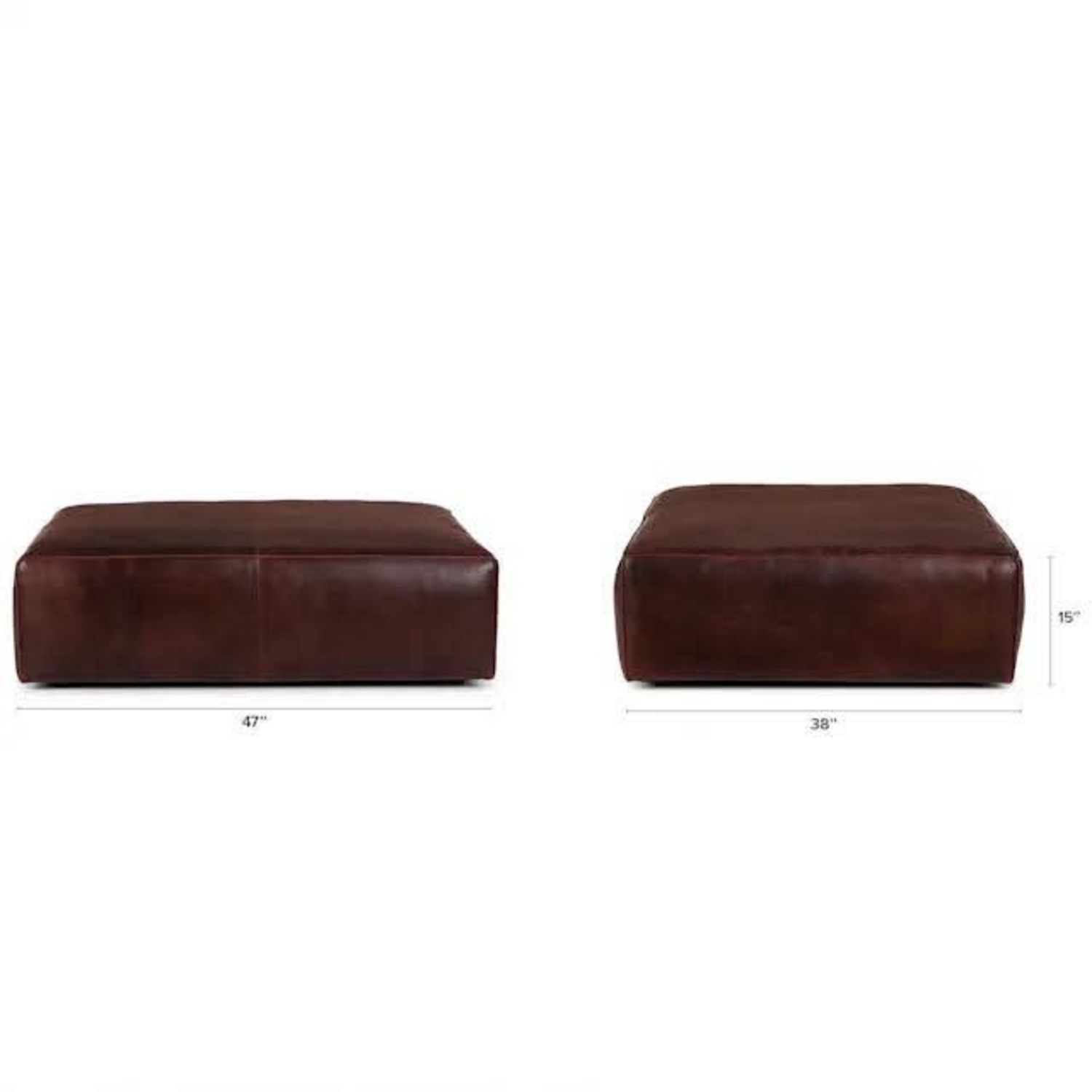 Article Cigar Leather 2 Piece Sectional + Ottoman - image-10