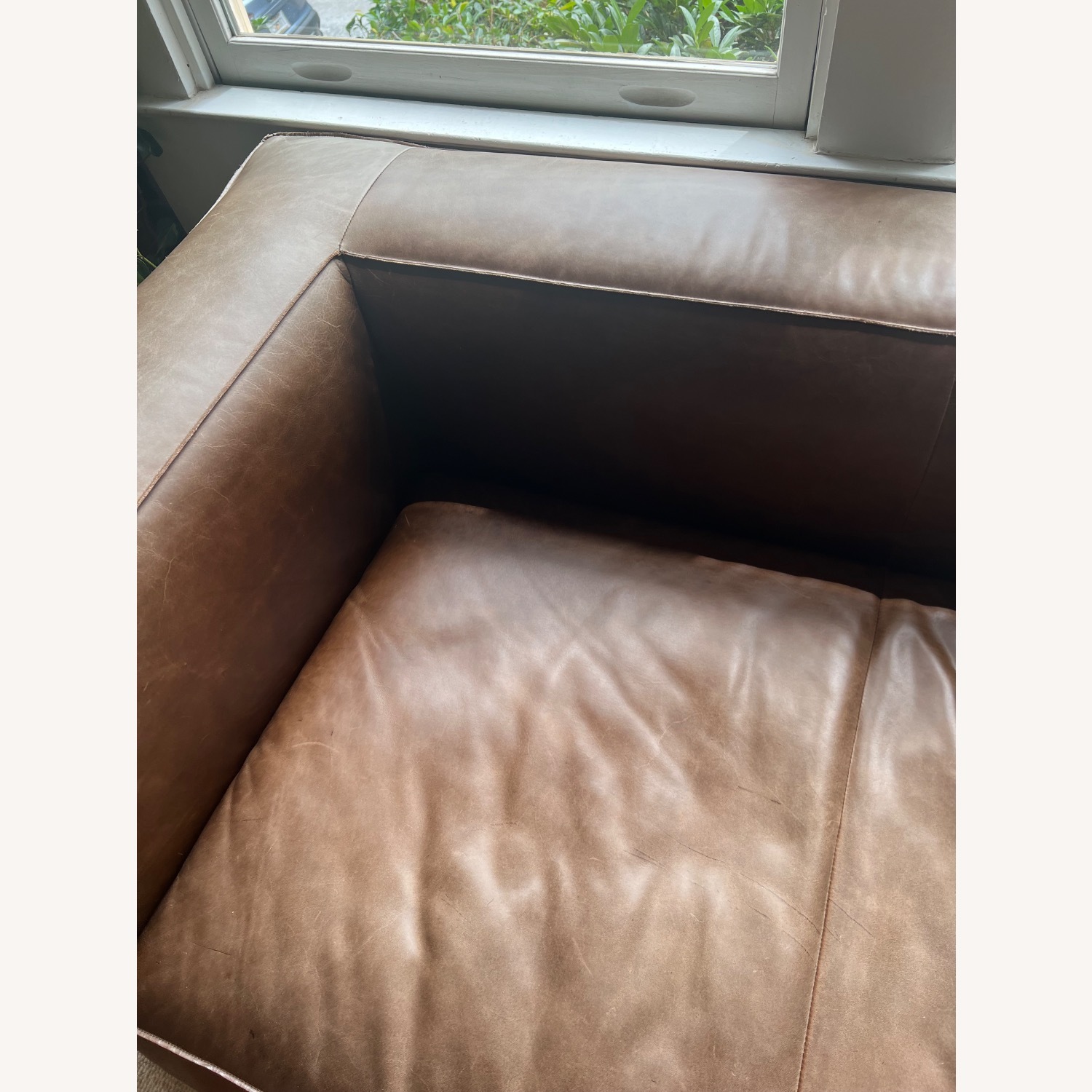 Article Cigar Leather 2 Piece Sectional + Ottoman - image-7