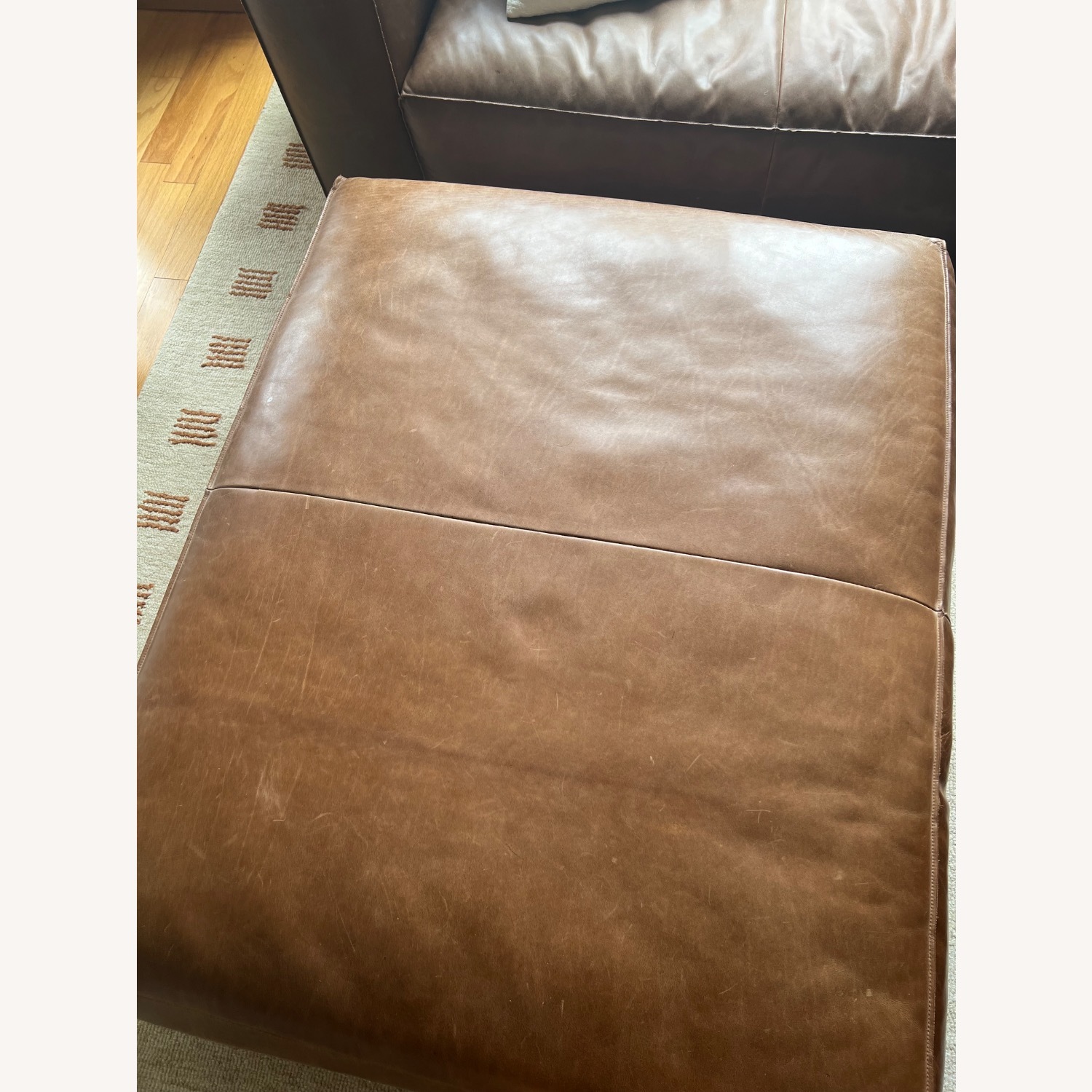 Article Cigar Leather 2 Piece Sectional + Ottoman - image-5