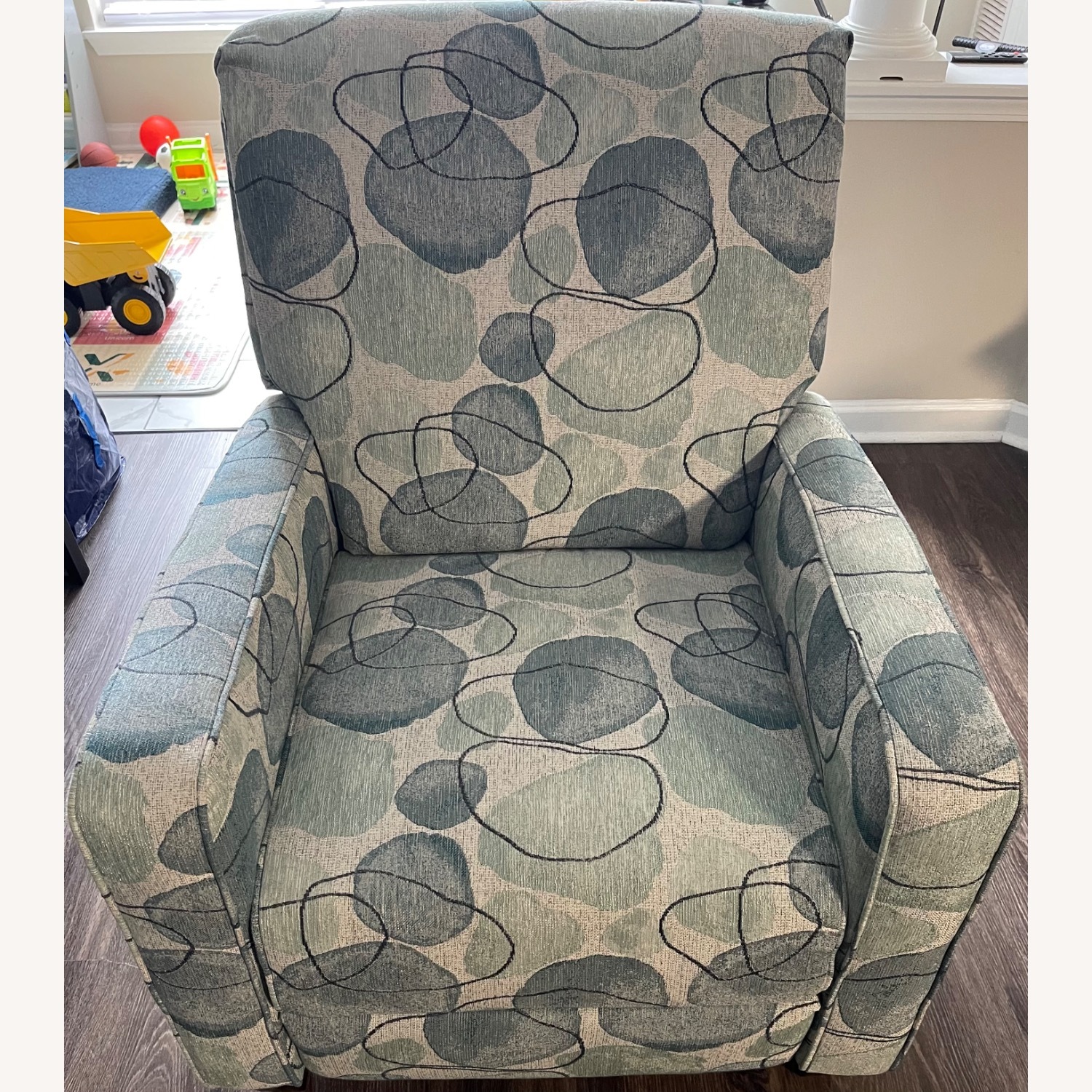 Rooms To Go Alanis Bay Blue Recliner - image-1