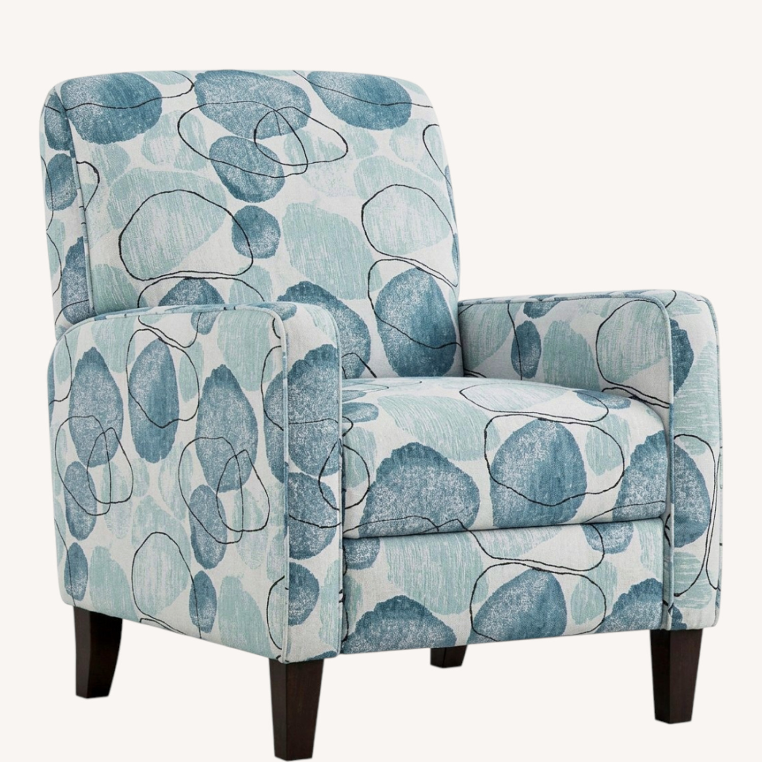 Rooms To Go Alanis Bay Blue Recliner - image-0