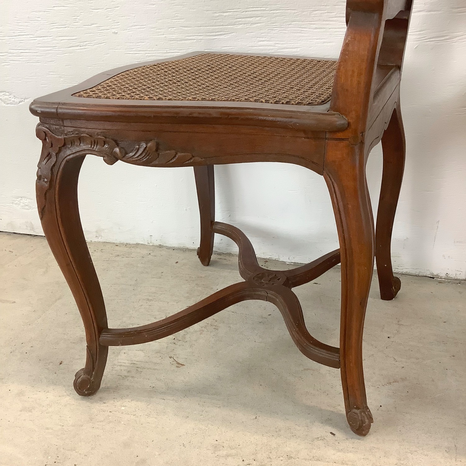 Antique Cane Seat Dining Chairs Set of 4 - image-6