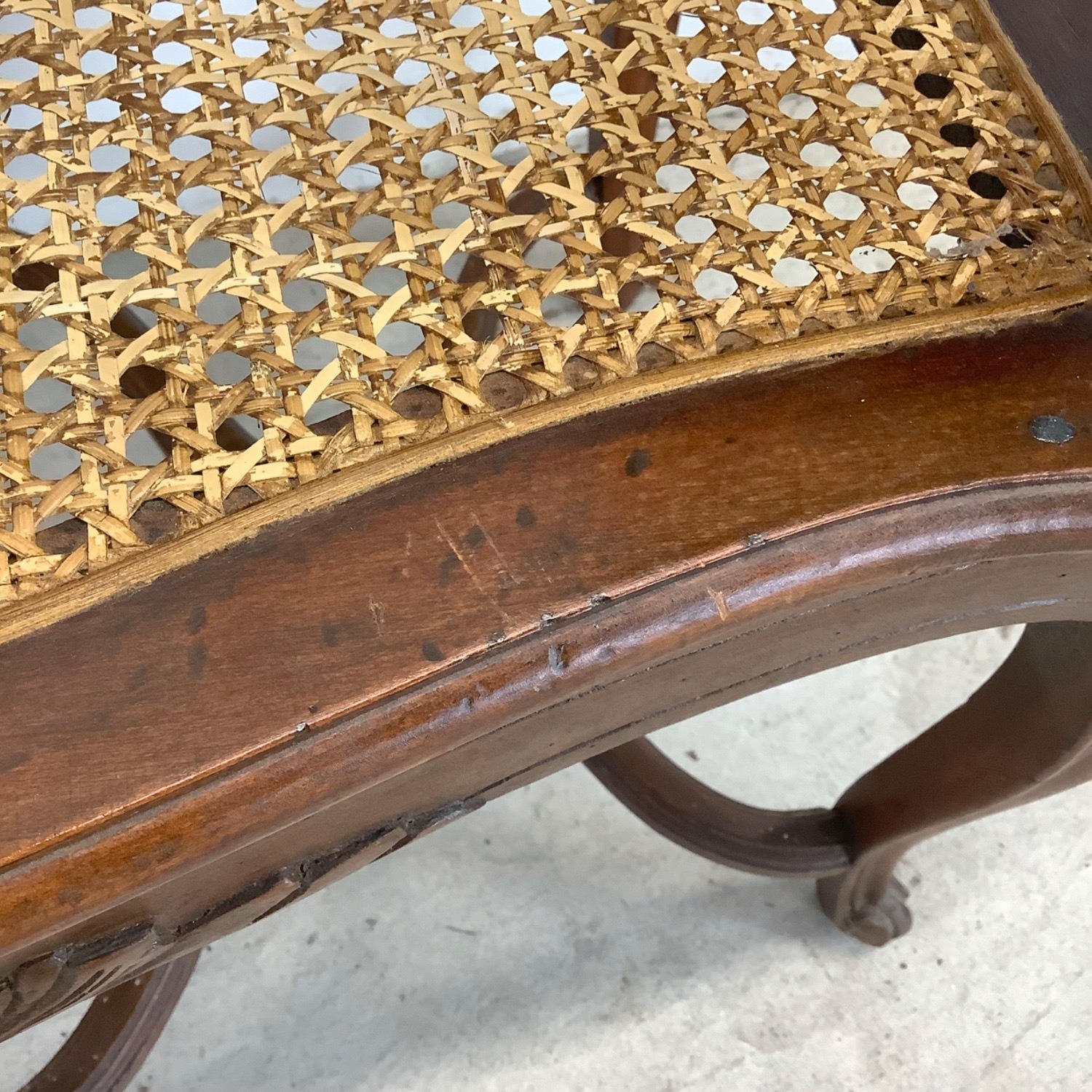 Antique Cane Seat Dining Chairs Set of 4 - image-8