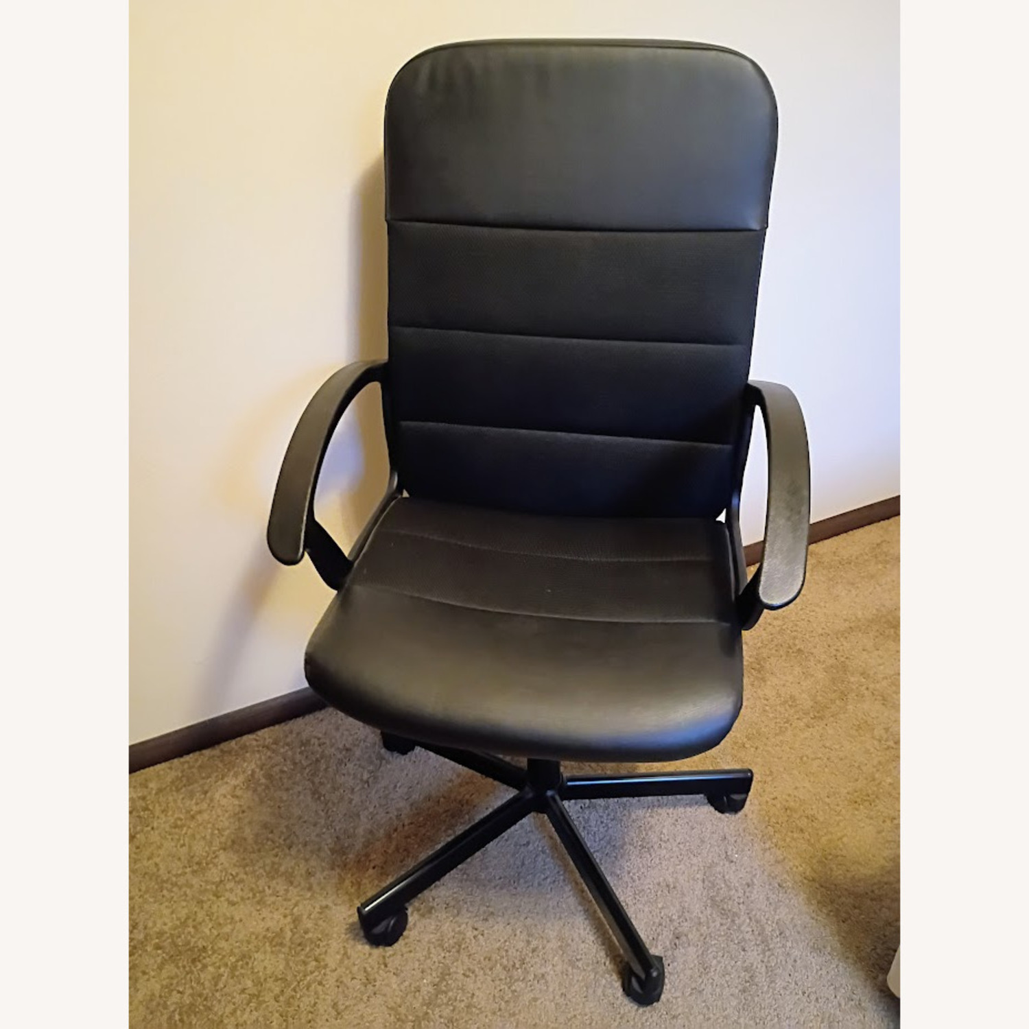 IKEA Renberget Black Polyurethane Office Chair - image-1