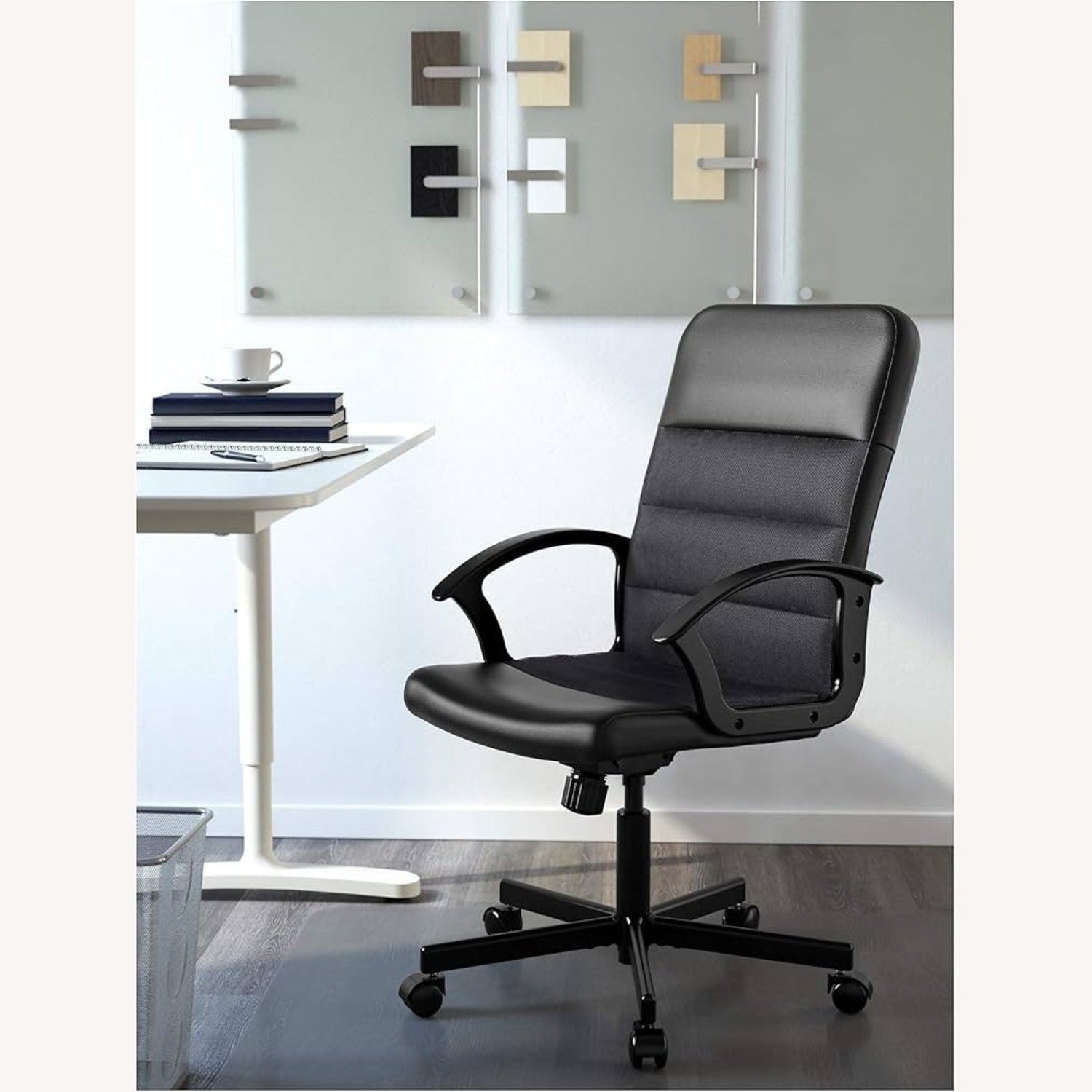 IKEA Renberget Black Polyurethane Office Chair - image-5