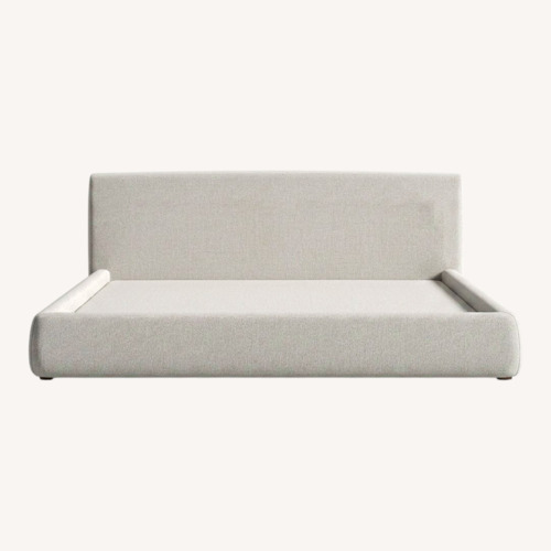 Used Rove Concepts Ophelia Bed White Boucle Queen Bed for sale on AptDeco
