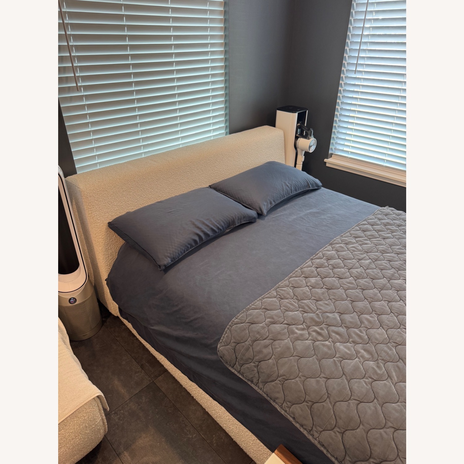 Rove Concepts Ophelia Bed White Boucle Queen Bed - image-4