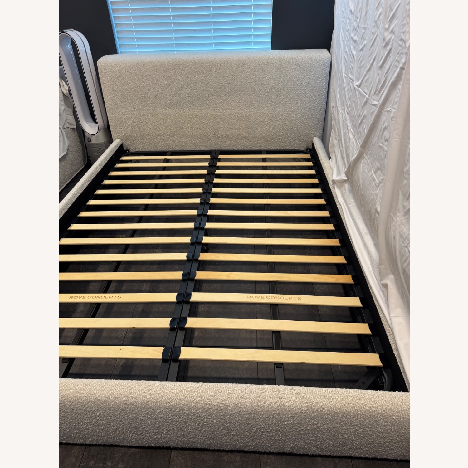 Rove Concepts Ophelia Bed White Boucle Queen Bed - image-1