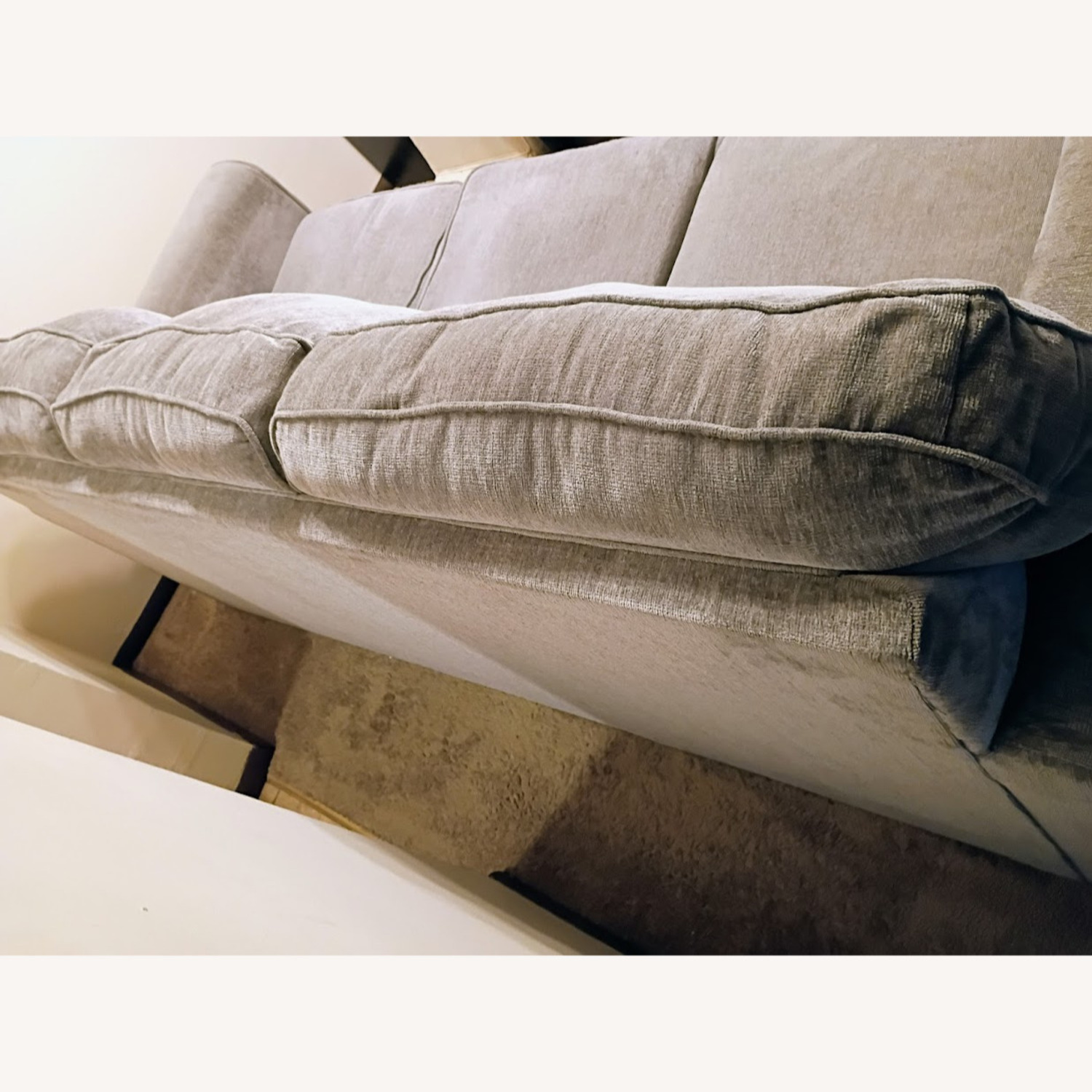 Light Gray Fabric 3+ Seater Sofa - image-5