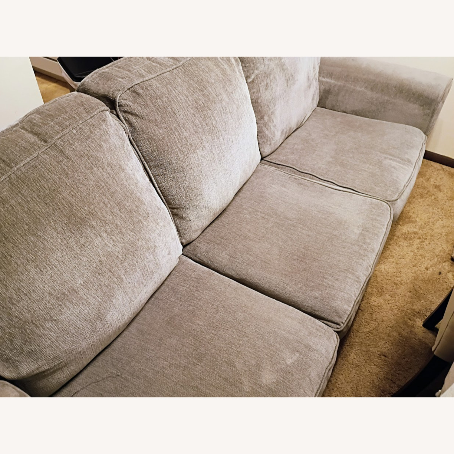 Light Gray Fabric 3+ Seater Sofa - image-2