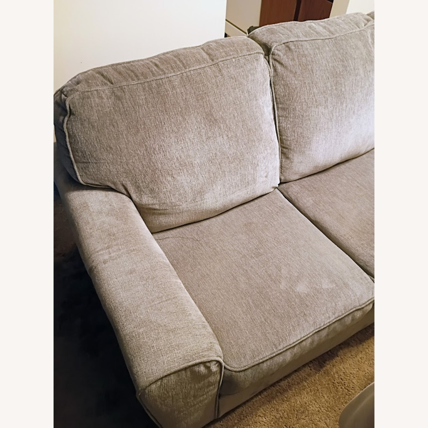 Light Gray Fabric 3+ Seater Sofa - image-6