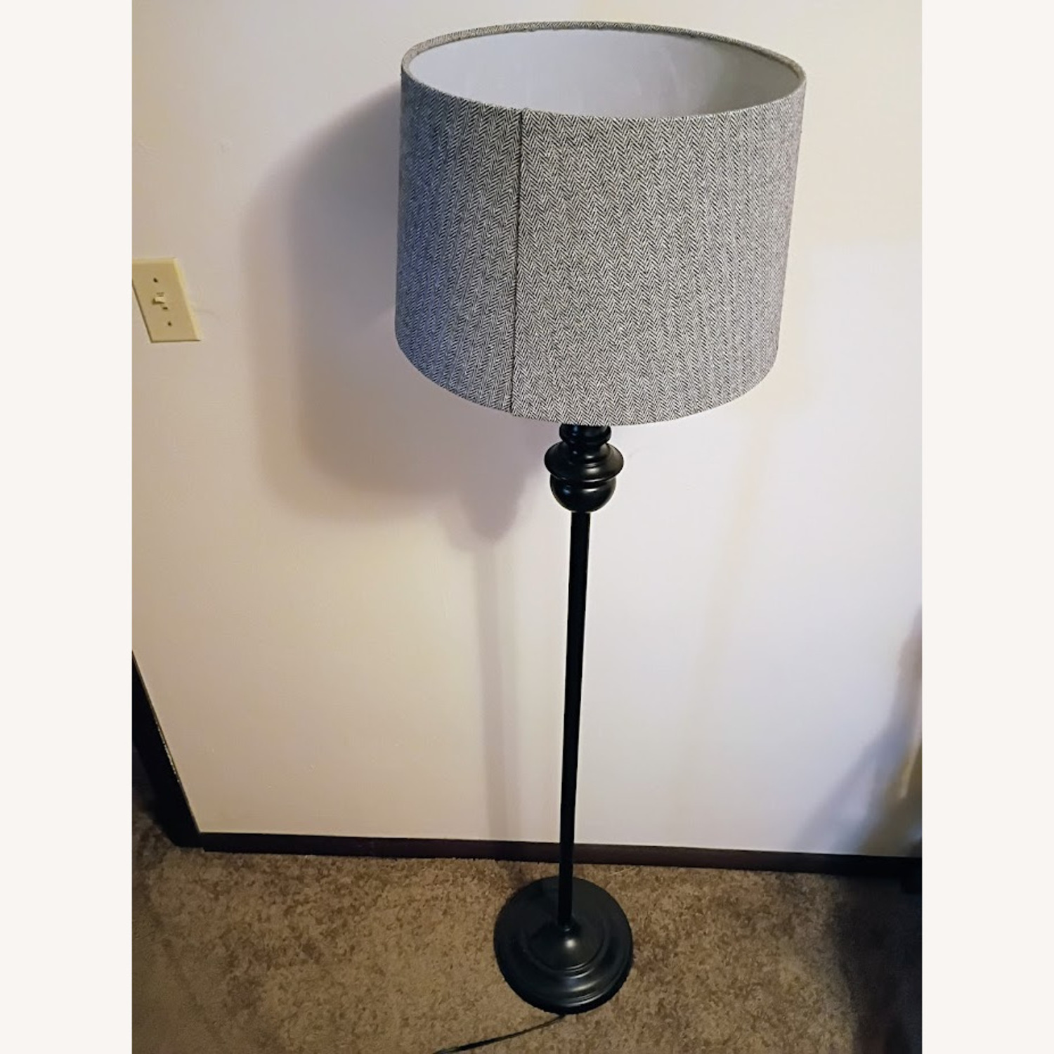 Dark Gray Metal Floor Lamp - image-1