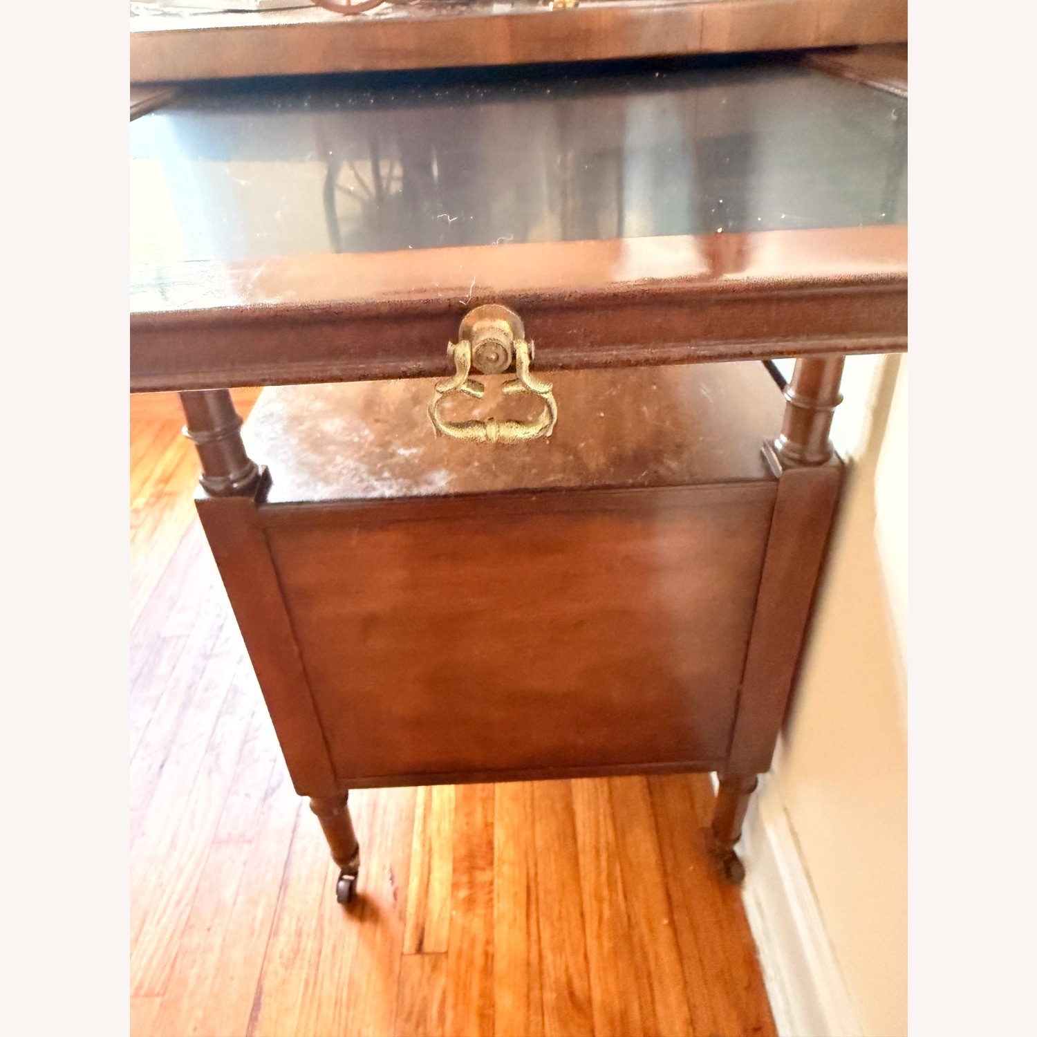 Vintage/Antique Finds Dark Brown Wood Bar Cart - image-3