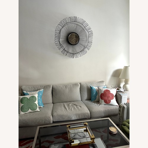 Used Modern Black Metal Sunburst Wall Mirror/Décor for sale on AptDeco