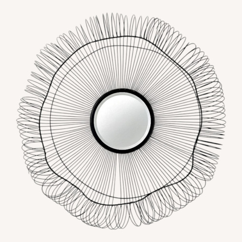 Used Modern Black Metal Sunburst Wall Mirror/Décor for sale on AptDeco