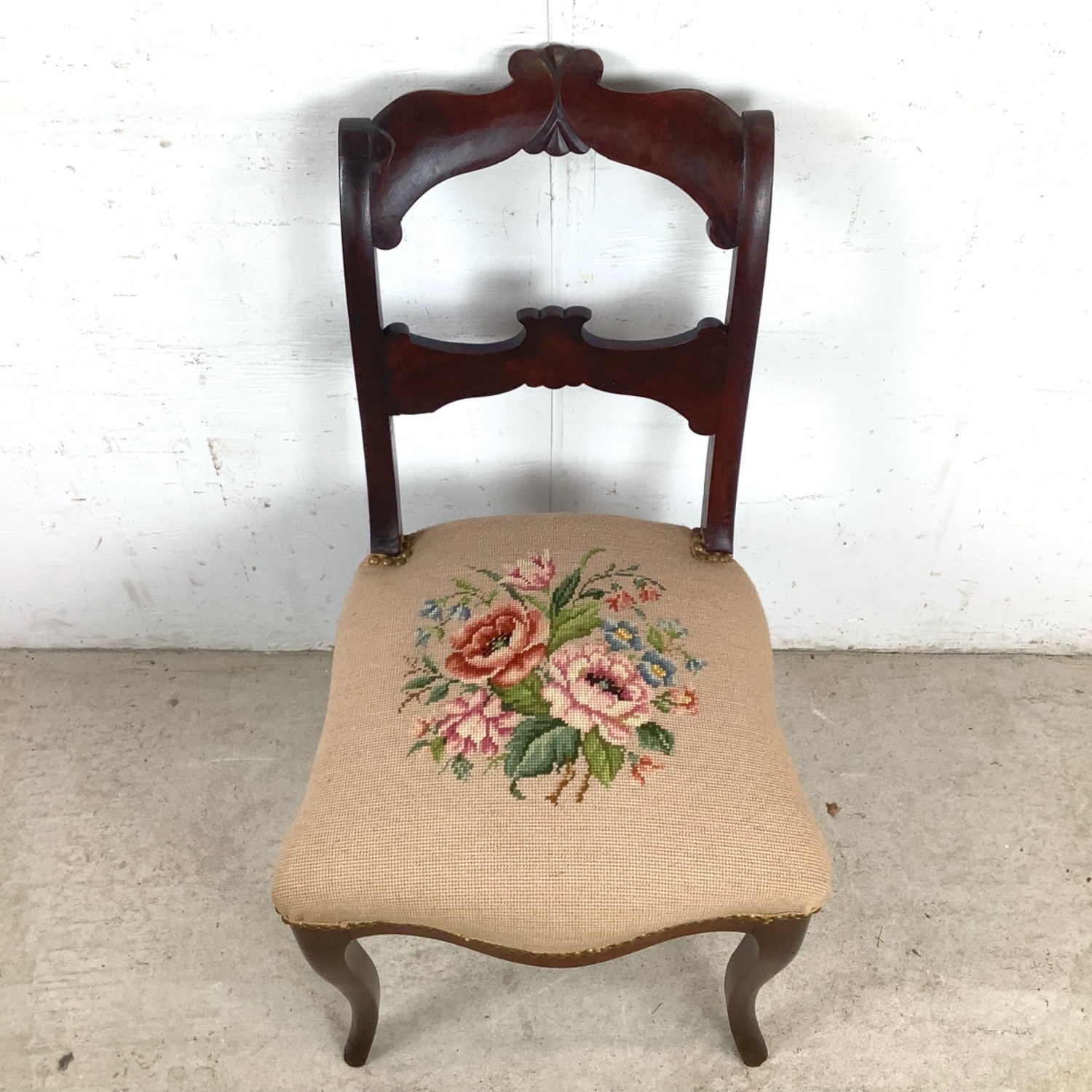 Vintage Chippendale Style Accent Chair - image-2