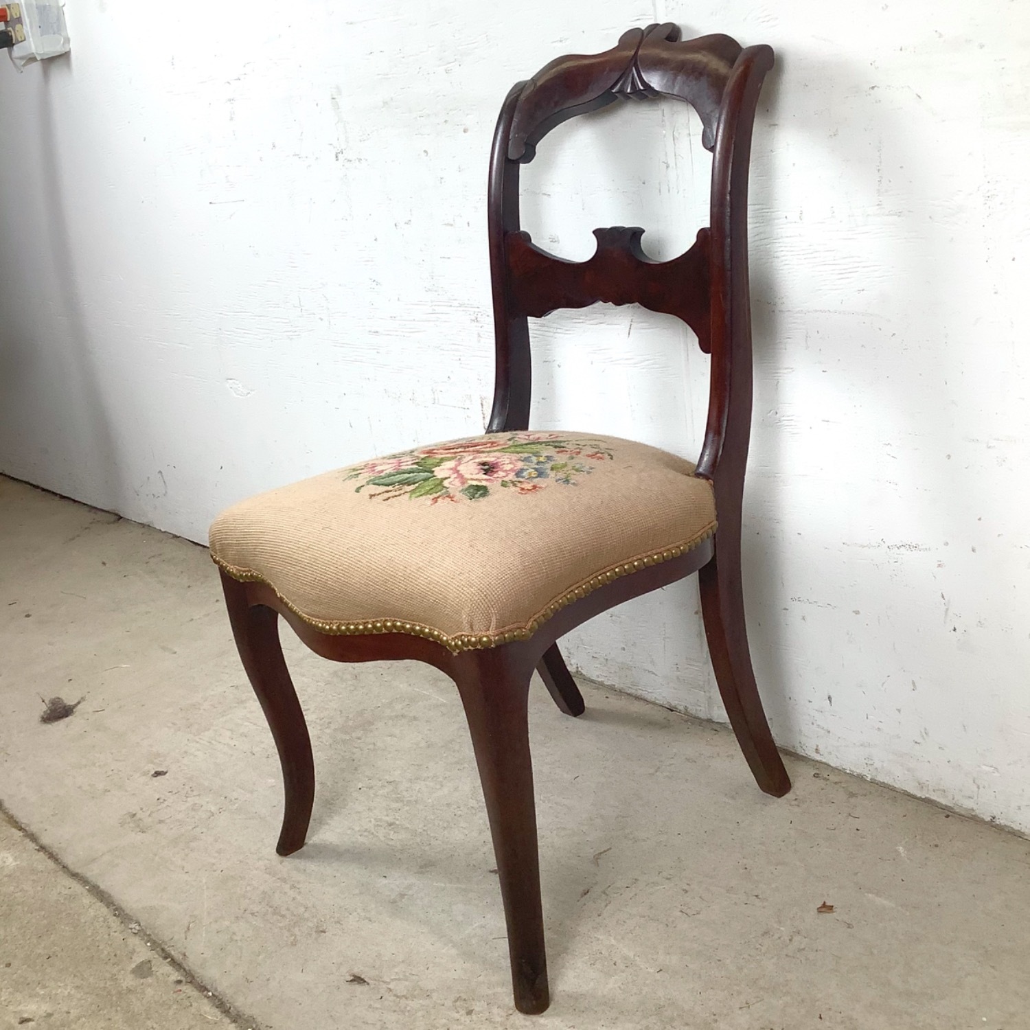 Vintage Chippendale Style Accent Chair - image-1