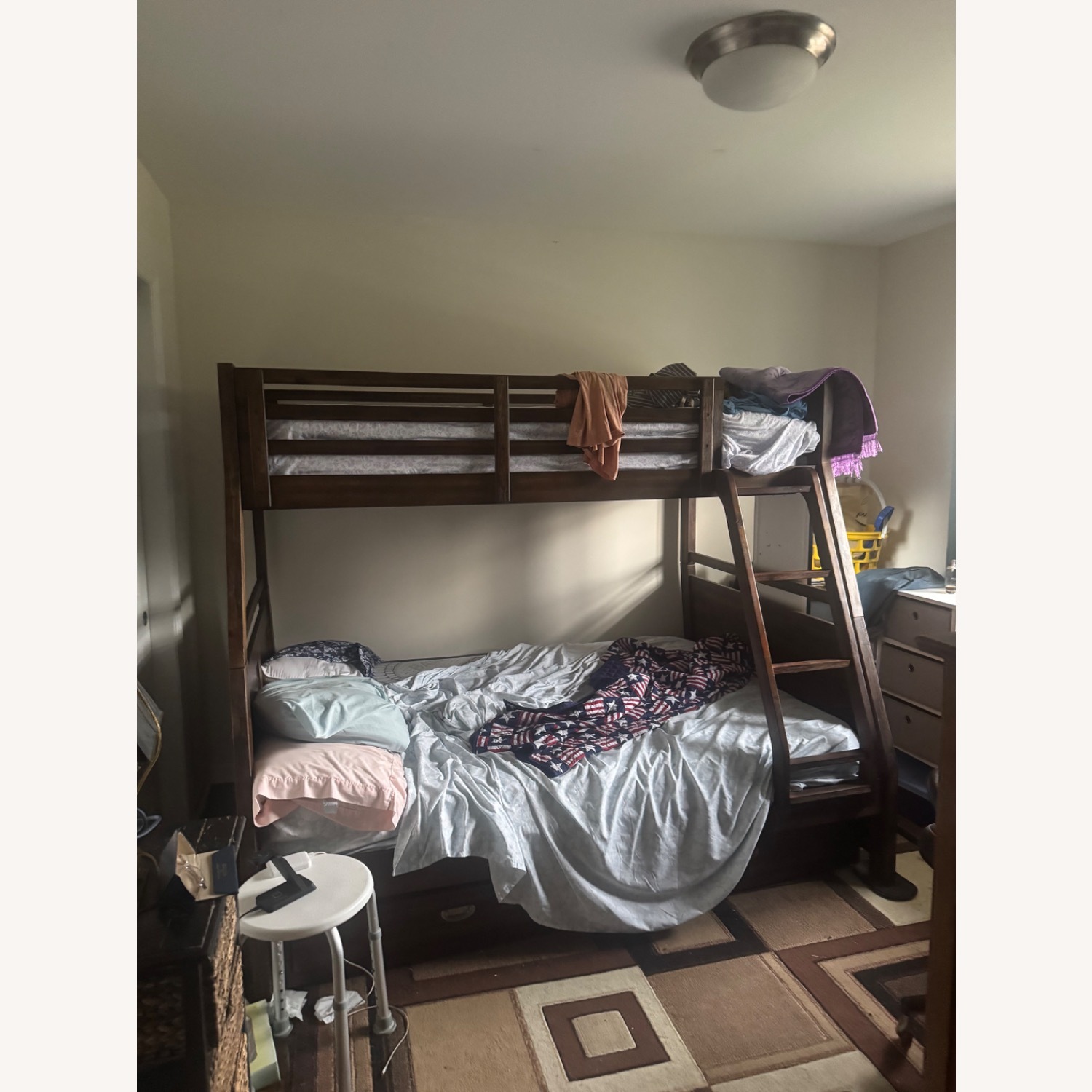 Bob's Discount Furniture Dark Brown Wood Bunk Bed - image-2