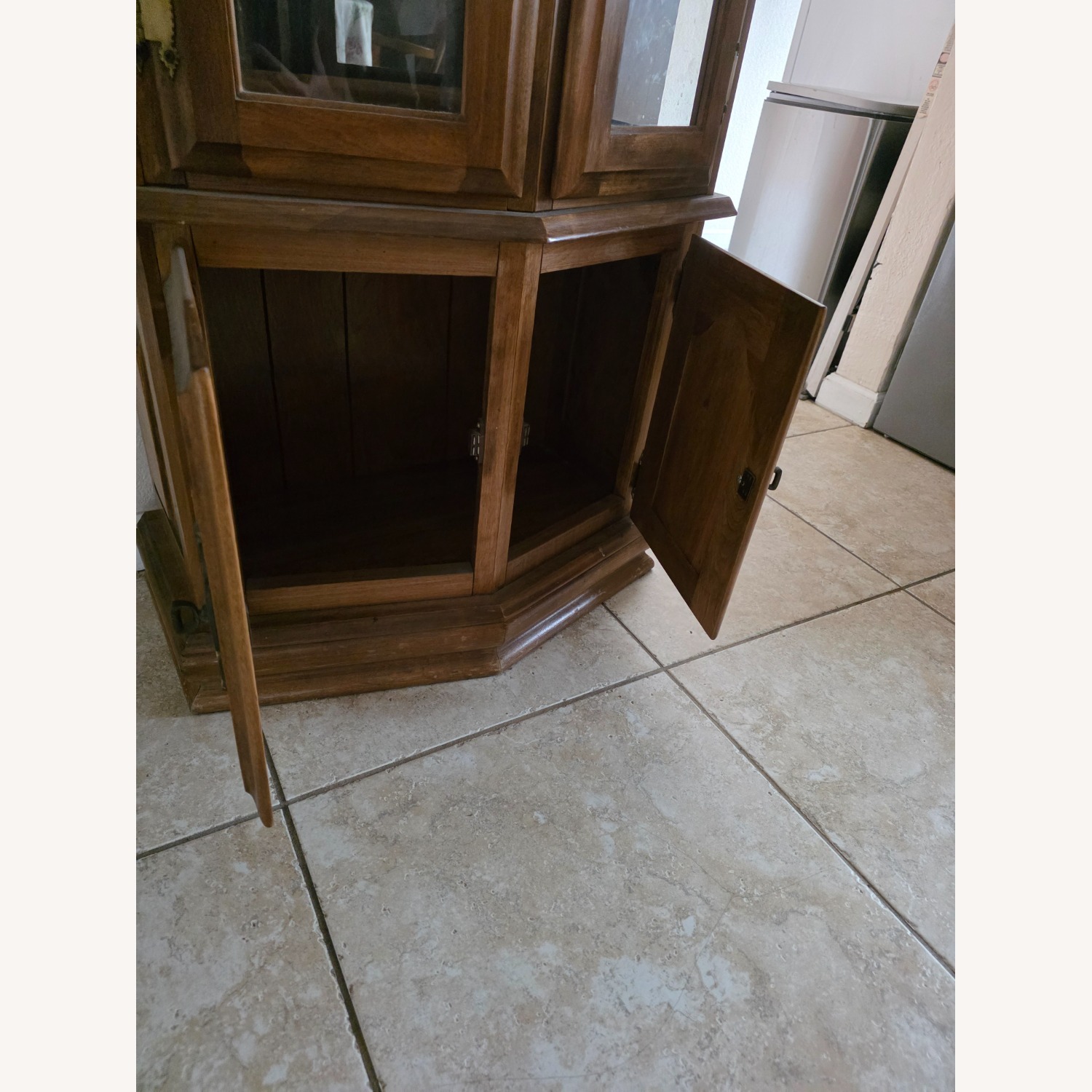 Dark Brown Glass Bar Cart - image-4