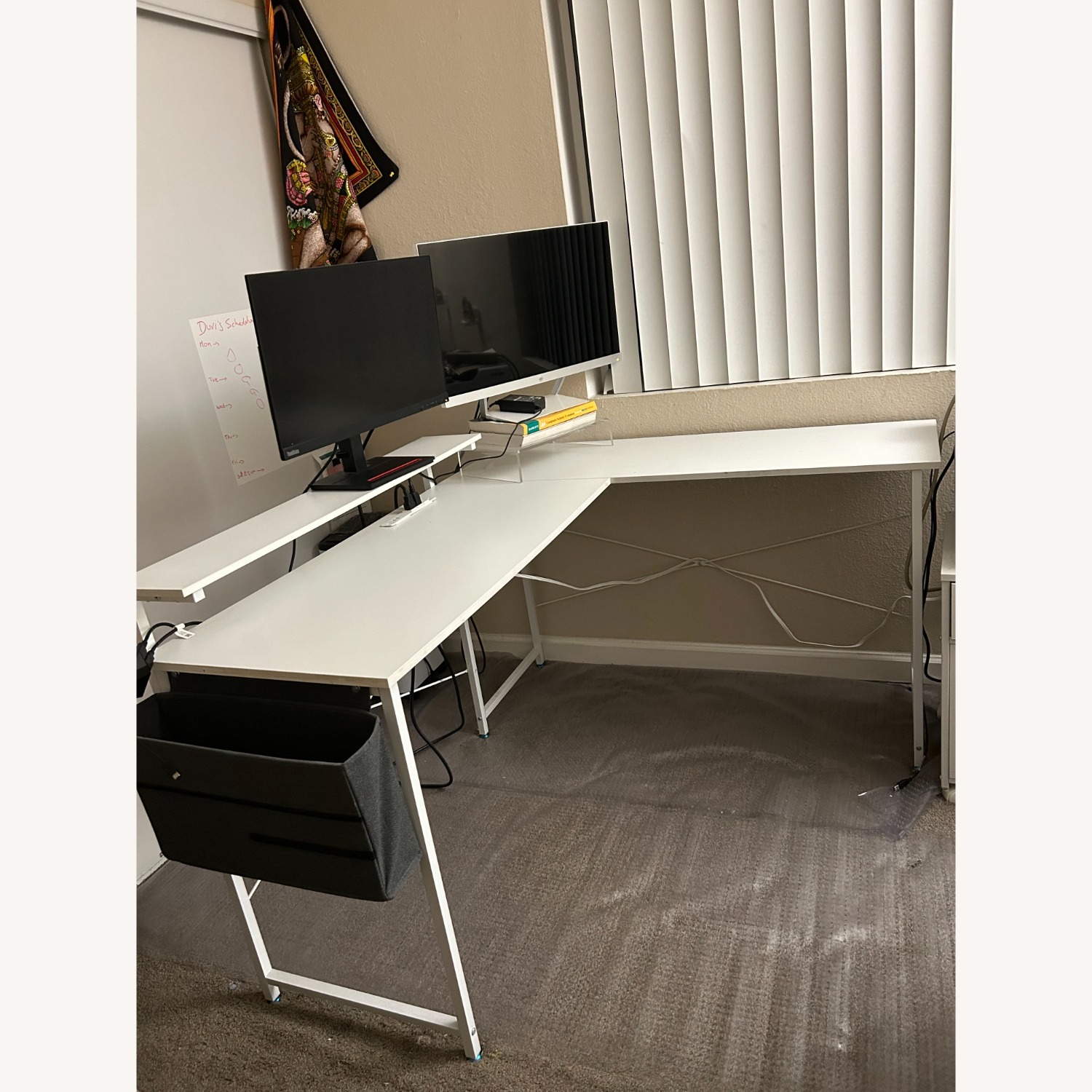 Amazon White Desk L-Shaped - image-1