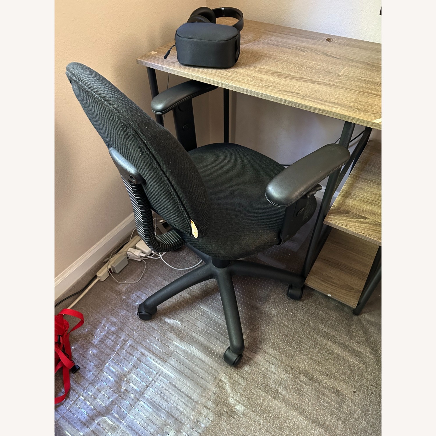 Dark Brown Wood Desk - image-2