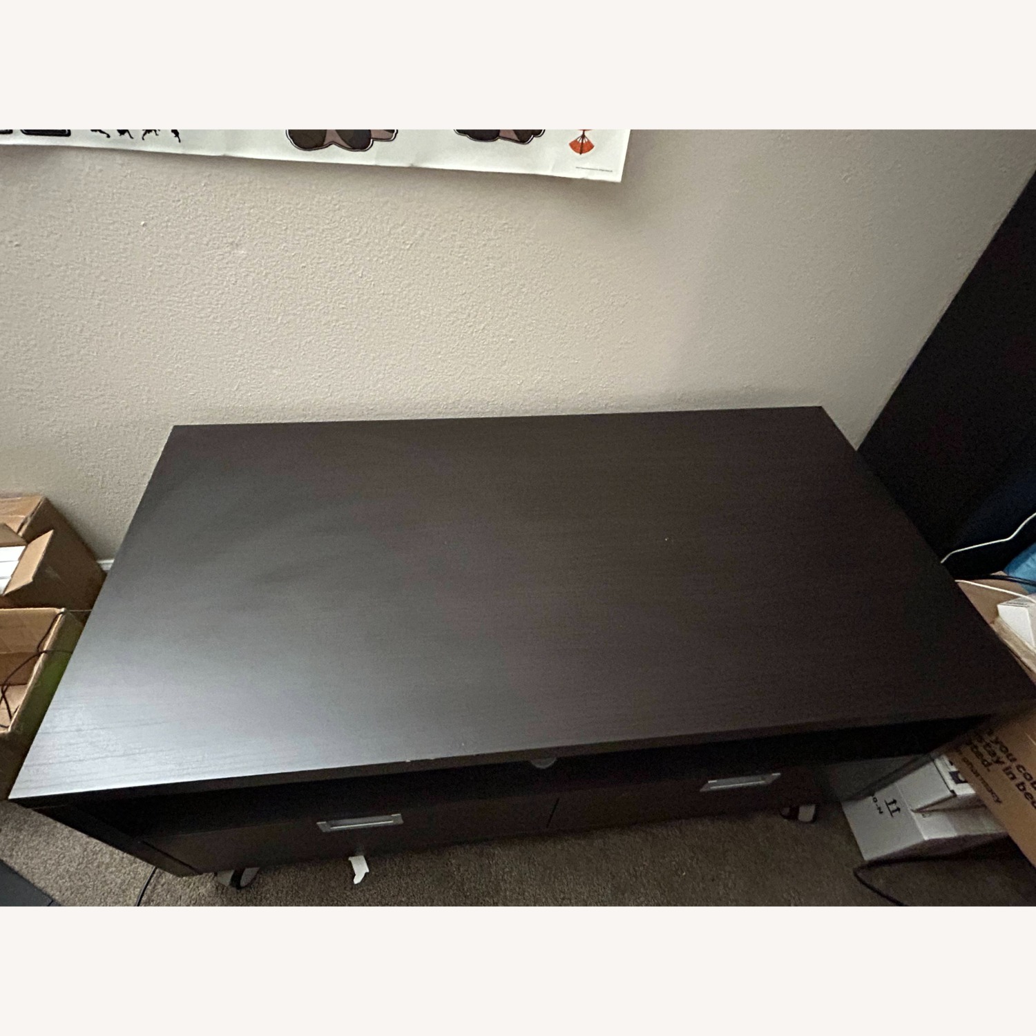IKEA Black Wood Media Storage - image-1