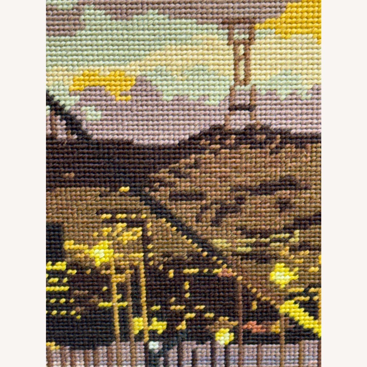 Taylor Made Custom Huge Vintage Hand-Stitched Needlepoint - image-2
