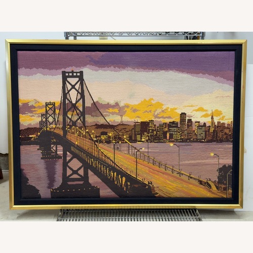 Used Taylor Made Custom Huge Vintage Hand-Stitched Needlepoint for sale on AptDeco