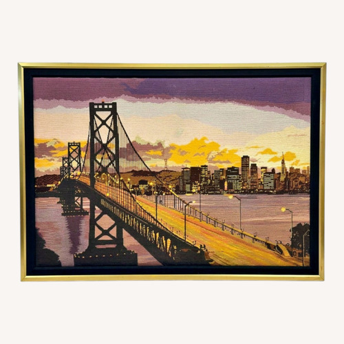 Used Taylor Made Custom Huge Vintage Hand-Stitched Needlepoint for sale on AptDeco