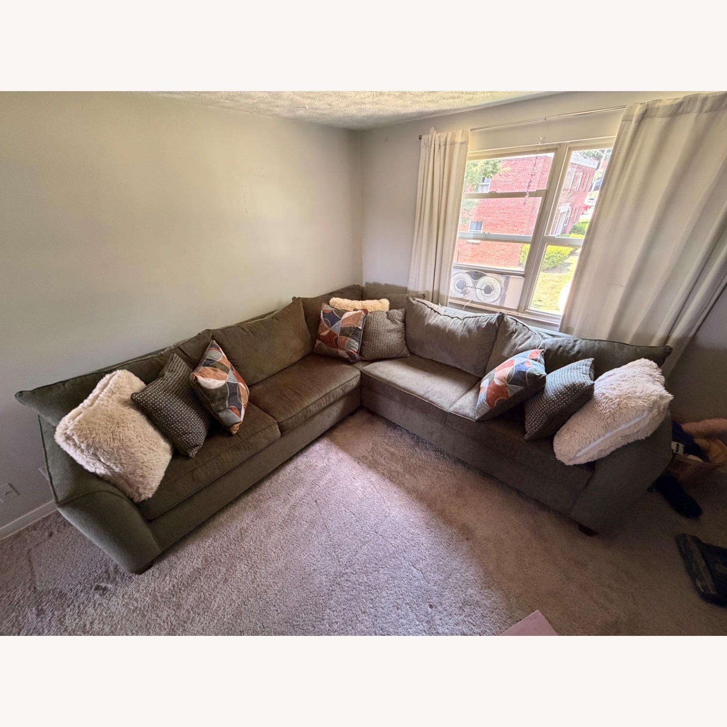 Bob's Discount Furniture Green 3+ Piece Sectional - image-1