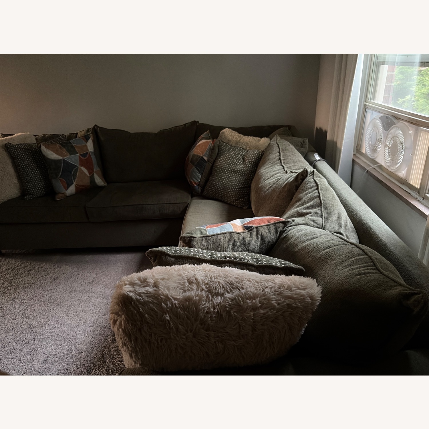 Bob's Discount Furniture Green 3+ Piece Sectional - image-2