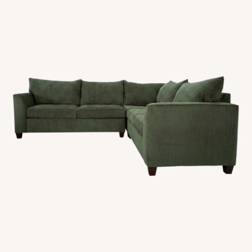 Used Bob's Discount Furniture Green 3+ Piece Sectional for sale on AptDeco
