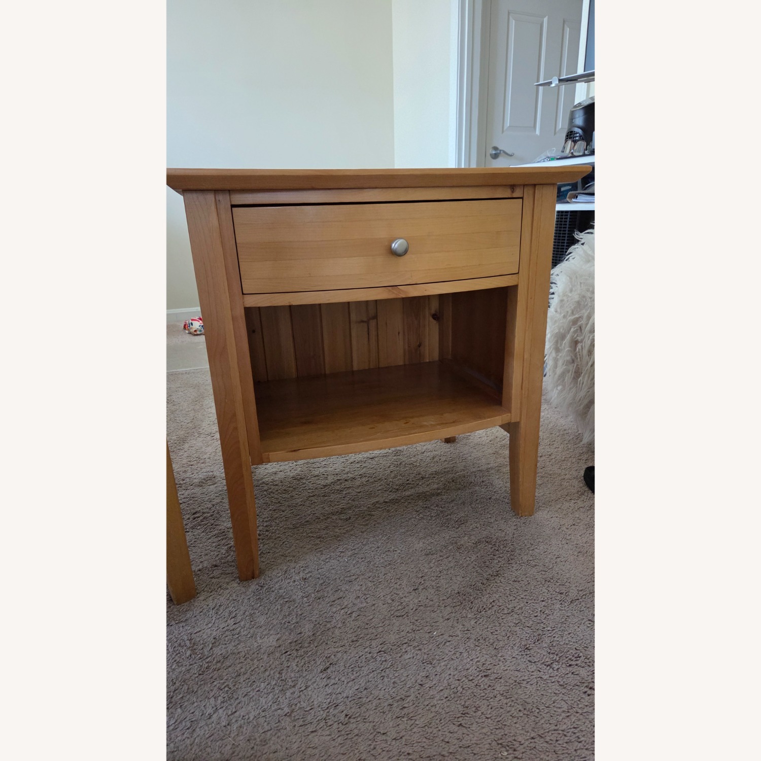 Crate & Barrel Natural Wood Nightstands - image-3